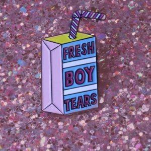 Fresh Boy Tears Enamel Pin